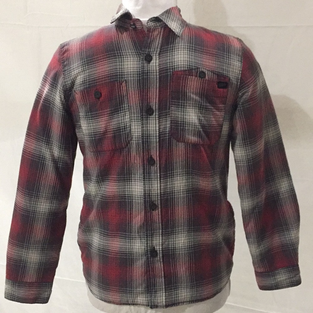 Boys Vans Quilted Plaid Shirt Jacket